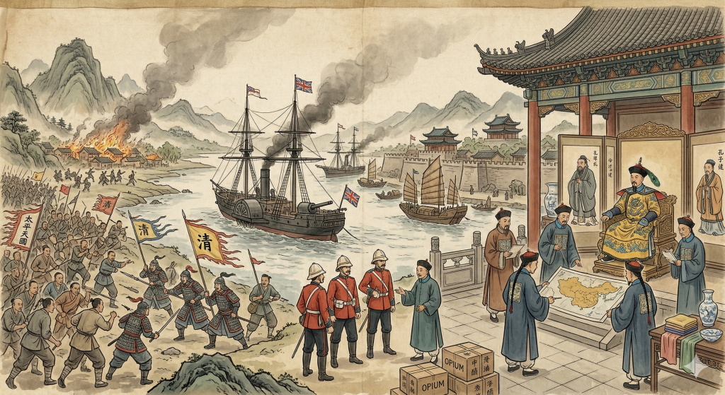 La fin de l’empire : la dynastie Qing et les bouleversements, histoire de Chine