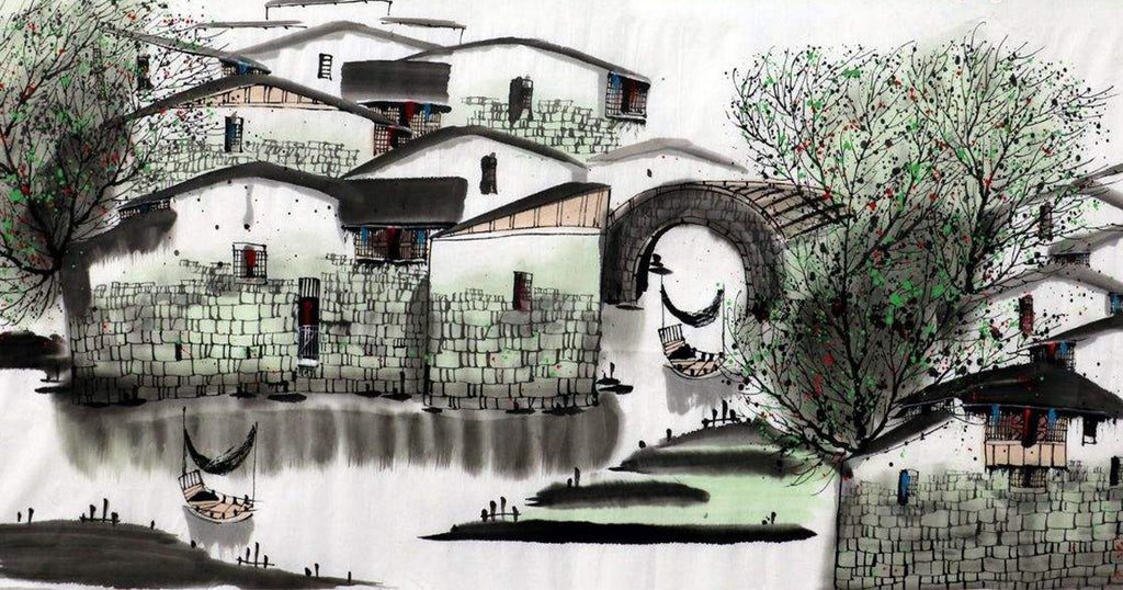 Village en Chine peinture